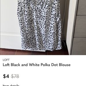 LOFT Monochrome Spotted Sleeveless Top